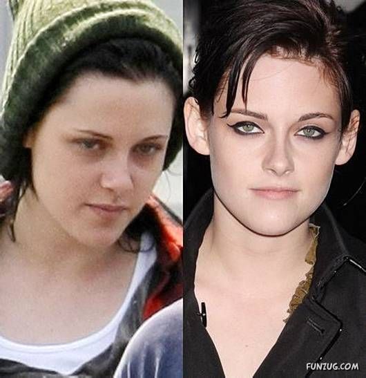 Hollywood Queens With and Without Makeup
