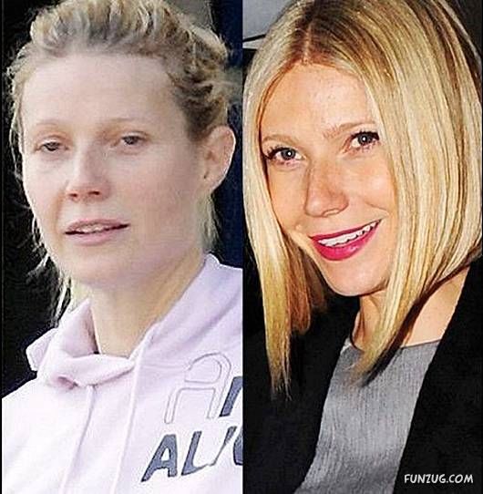 Hollywood Queens With and Without Makeup