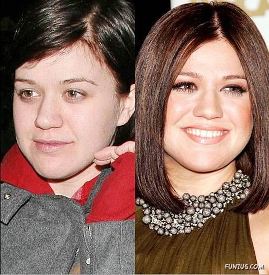 Hollywood Queens With and Without Makeup