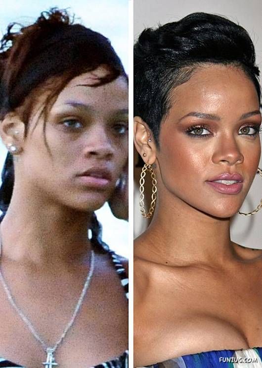 Hollywood Queens With and Without Makeup
