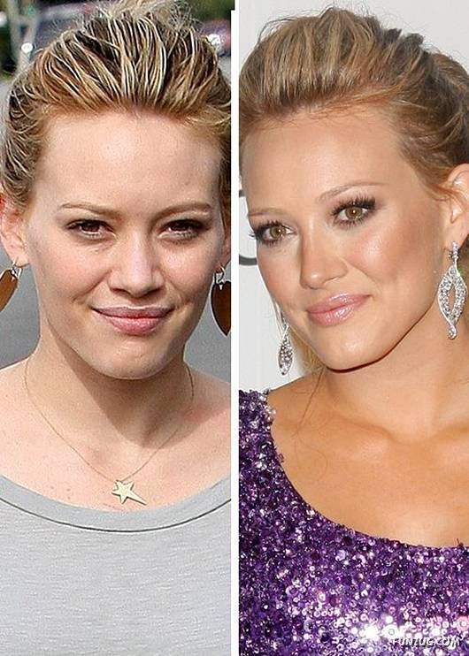 Hollywood Queens With and Without Makeup