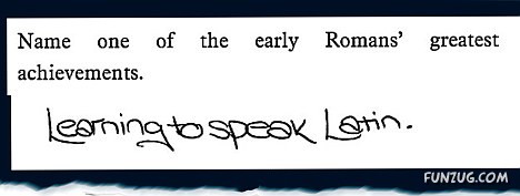 Funny Explanations by a Student