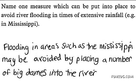 Funny Explanations by a Student