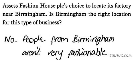 Funny Explanations by a Student