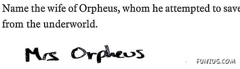 Funny Explanations by a Student