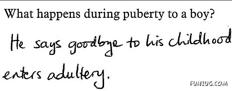 Funny Explanations by a Student