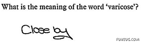 Funny Explanations by a Student