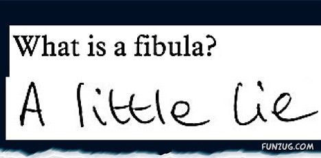 Funny Explanations by a Student