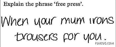 Funny Explanations by a Student