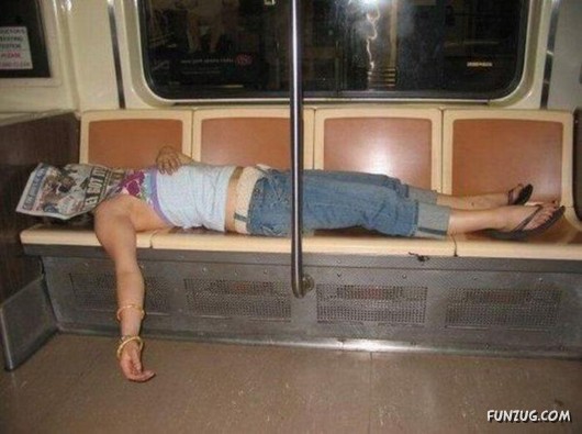 Unusal Styles of Sleeping at Public Places