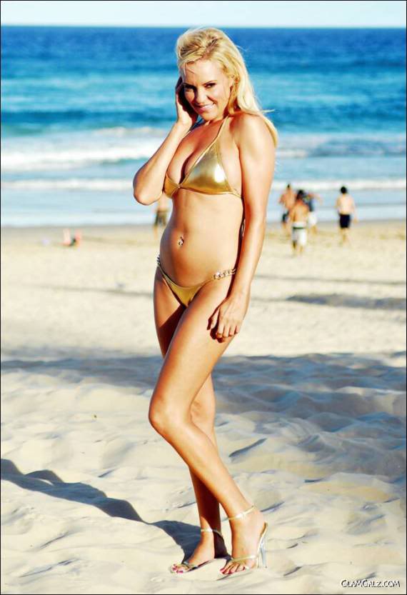 Bridget Marquardt in Golden Bikini.