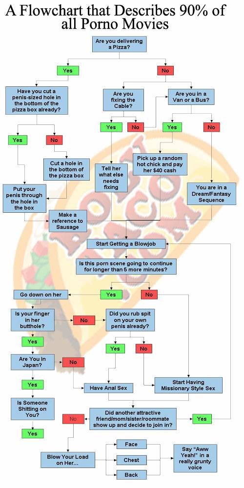 A Flow Chart Describing Story of Porno Movies