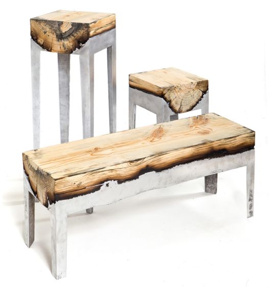 Beautiful Handmade Furniture Fuses Aluminium And Wood Together