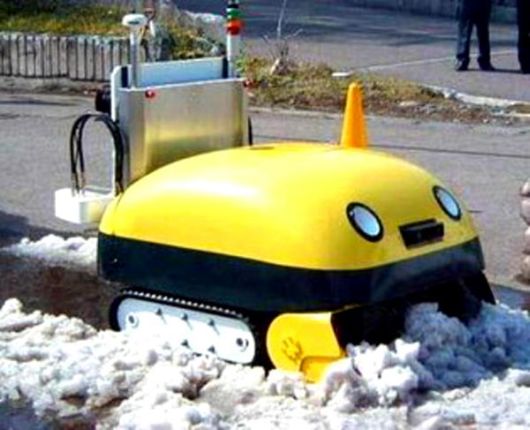 Robot That Ingest Snow And Chunks Out Ice Cubes