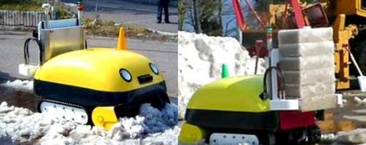 Robot That Ingest Snow And Chunks Out Ice Cubes